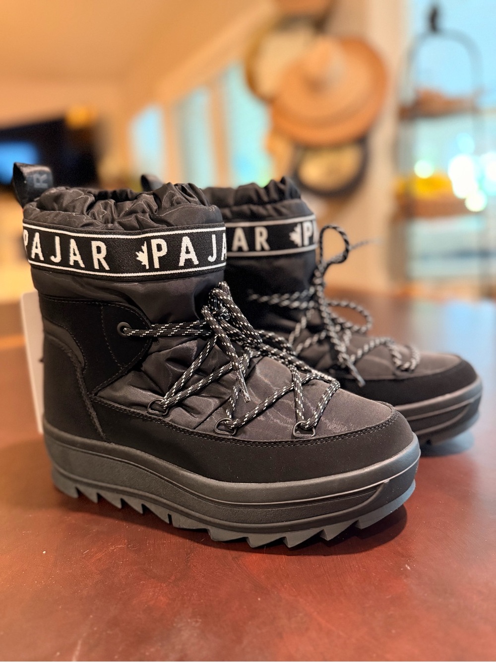 Pajar Womens Size 10 Black Waterproof Lace-Up Winter Boots Snow ❄️ boots